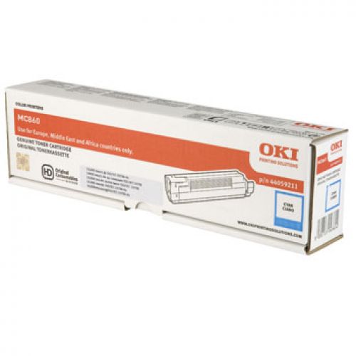 OKI MC860 MFP Toner Cyan 10K , Oki , OKI44059211 , 5031713043614